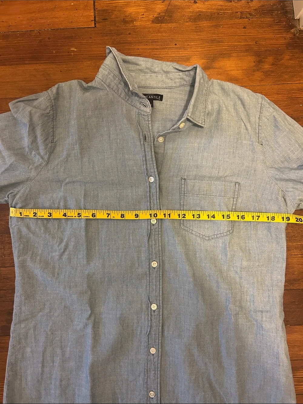 J. Crew Light Blue Chambray Button-Down Shirt - Medium, NWOT
